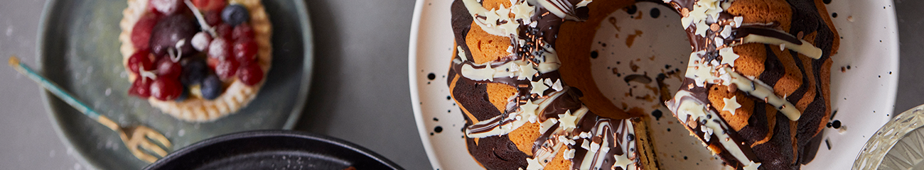 Zebracake met chocoladedrip