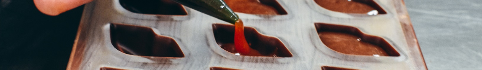 Karamel bonbons in lipvorm
