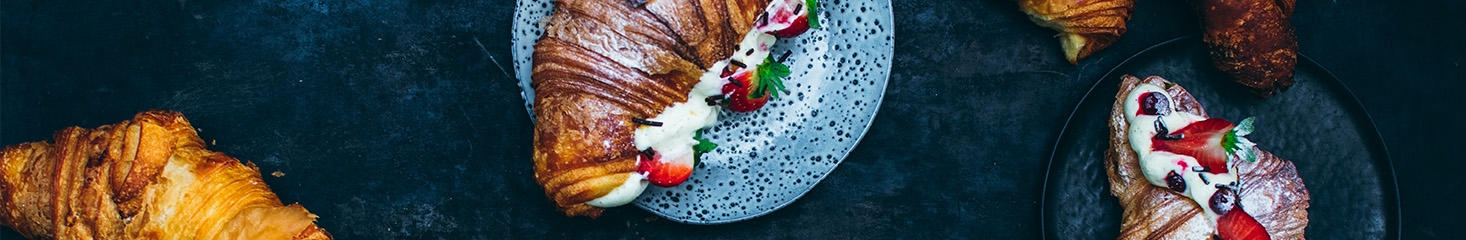 Croissant met vanille crème