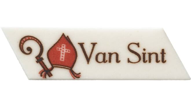 Van sint marsepein strip 60x22mm