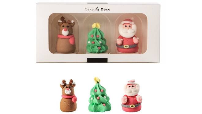 Deco kerstfig. (3D) 3 st.