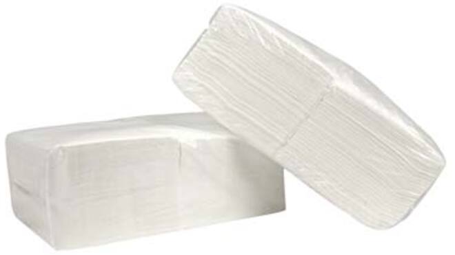 Servet 33x33 1-laags wit