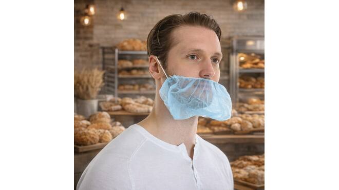 Baardmasker wegwerp blauw