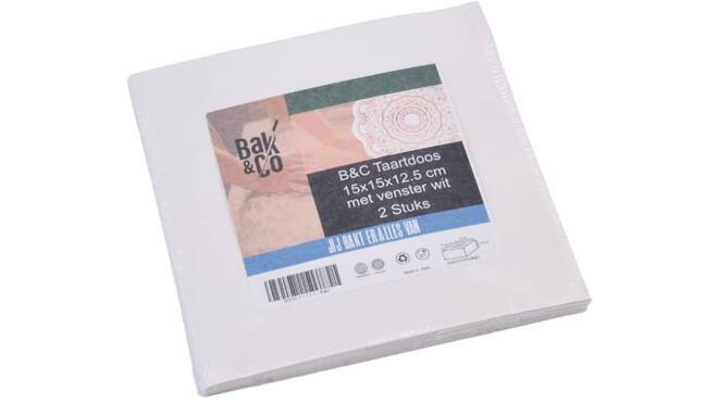 Taartds+v b&c 15,2x15,2x12,5 wit
