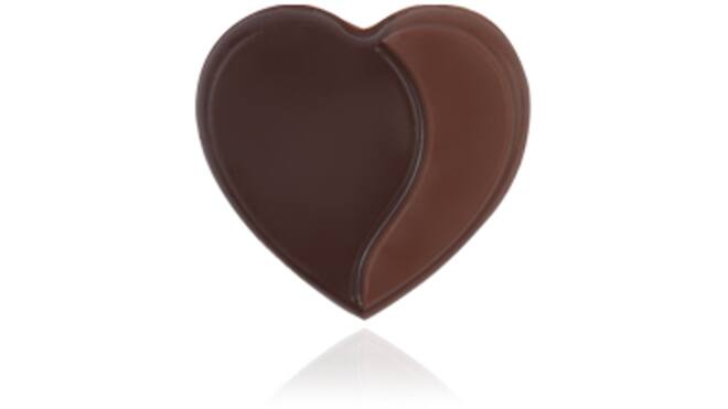 Choco hartje puur/melk 35mm