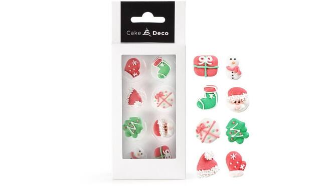 Deco kerst 2D 8st.90gr. groen