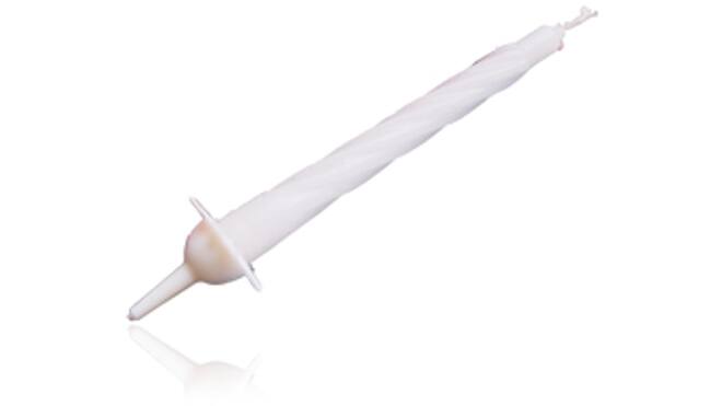 Witte kaarsjes met houder 8cm
