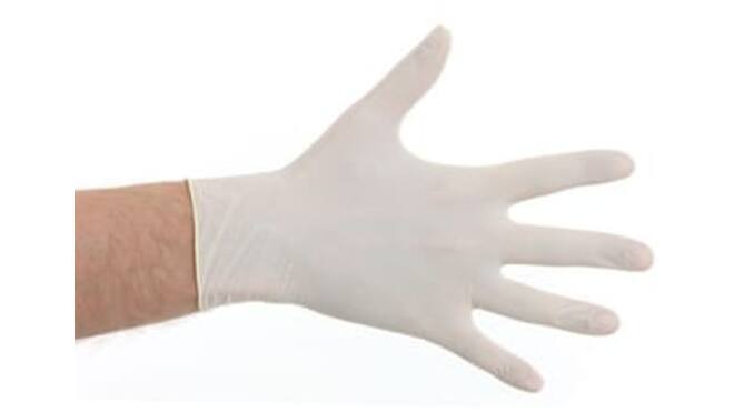 Handschoen latex wit 100st
