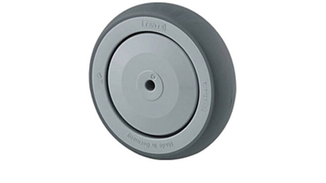Wiel los met kap rubber 125x32