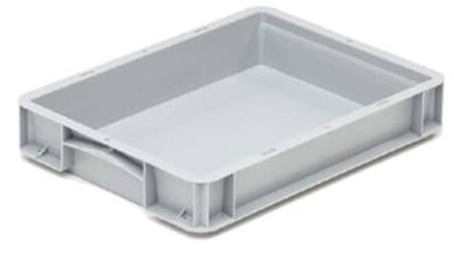 Krat dicht grijs 40x30x7 cm