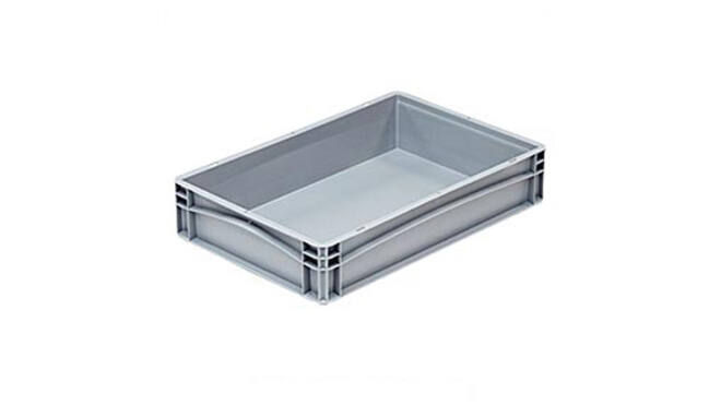Krat dicht grijs 60x40x12 cm