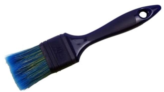 Kwast kunststof Blauw 40 mm