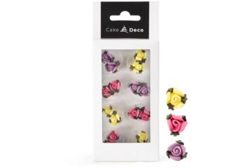 Decoratie rozen met blad 8 st
