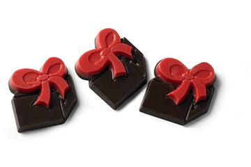 Choco cadeau decoratie puur 27x25mm
