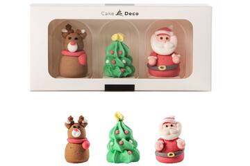 Deco kerstfig. (3D) 3 st.