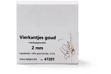 Goud vierkantjes 2 mm