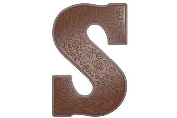 Chocoladevorm letter S droed 12120