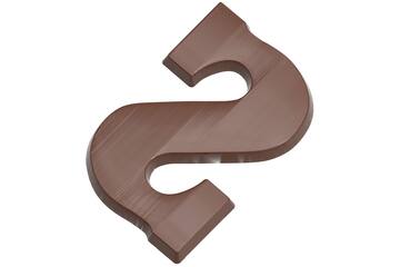 Chocoladevorm letter S spiegelbeeld