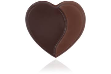 Choco hartje puur/melk 35mm