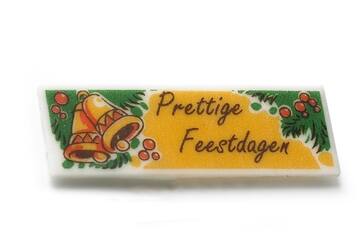 Prettige feestdagen marsepein 20x60mm
