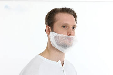 Baardmasker wegwerp blauw