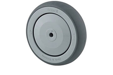 Wiel los met kap rubber 125x32