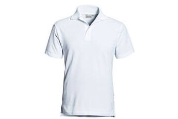 Poloshirt poly-kat wit S