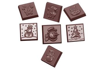 Chocoladevorm kerst 7-delig 1660